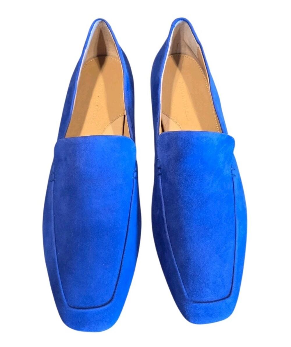 Banana Republic Royal Blue Suede Loafers Slip-on Flats Womens Size 9.5 Chic EUC